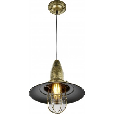 Lampe à suspension Trio Fisherman Ø 32 cm. Salle et chambre. Style vintage. Métal. Couleur vieux cuivre