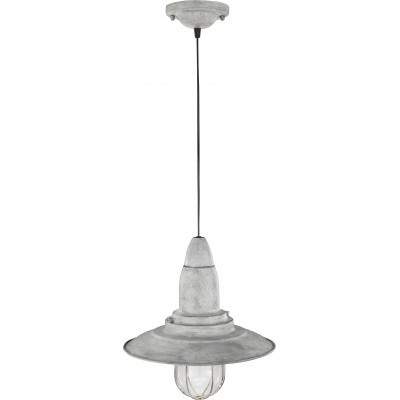 Hanging lamp Trio Fisherman Ø 32 cm. Living room and bedroom. Vintage Style. Metal casting. Gray Color