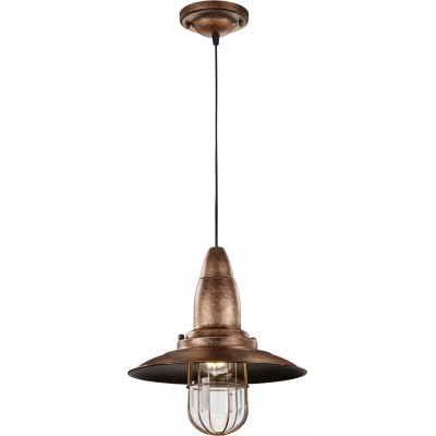 Hanging lamp Trio Fisherman Ø 32 cm. Living room and bedroom. Vintage Style. Metal casting. Old copper Color