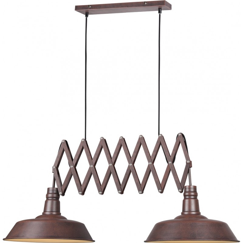 96,95 € Free Shipping | Hanging lamp Trio Detroit 187×150 cm. Living room and bedroom. Modern Style. Metal casting. Oxide Color
