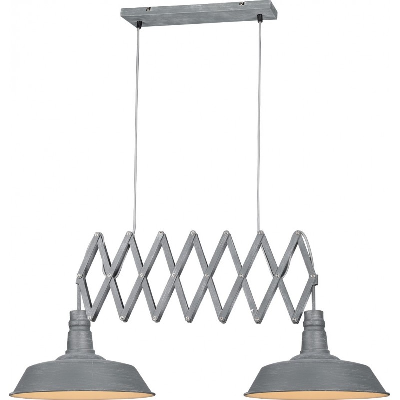 96,95 € Free Shipping | Hanging lamp Trio Detroit Ø 35 cm. Living room and bedroom. Modern Style. Metal casting. Gray Color