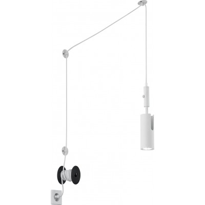 Hanging lamp Trio Carla Ø 6 cm. Adjustable height Living room and bedroom. Modern Style. Metal casting. White Color