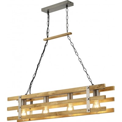 172,95 € Free Shipping | Hanging lamp Trio Khan 150×100 cm. Metal casting. Old nickel Color