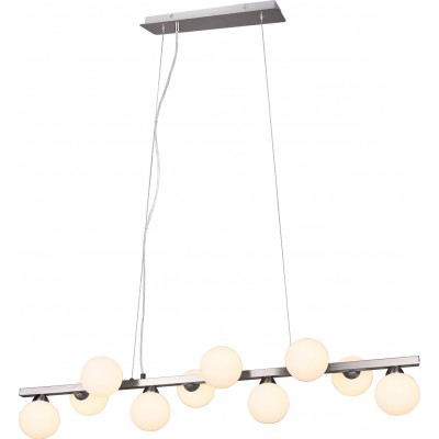 119,95 € Envoi gratuit | Lampe à suspension Trio Alicia 150×100 cm. Métal. Couleur nickel mat