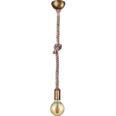 29,95 € Kostenloser Versand | Hängelampe Trio Rope Ø 12 cm. Metall. Altes kupfer Farbe