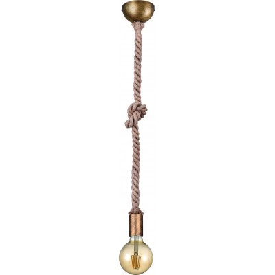 32,95 € Free Shipping | Hanging lamp Trio Rope Ø 12 cm. Living room and bedroom. Vintage Style. Metal casting. Old copper Color