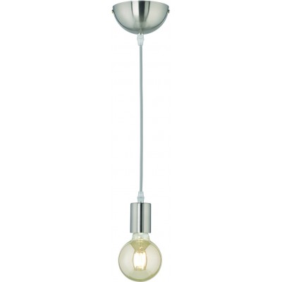 11,95 € Free Shipping | Hanging lamp Trio Cord Ø 12 cm. Metal casting. Matt nickel Color