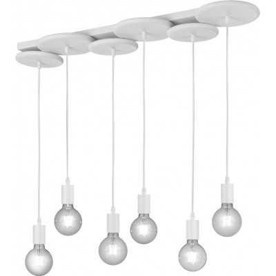 Hanging lamp Trio Discus 150×93 cm. Living room and bedroom. Modern Style. Metal casting. White Color