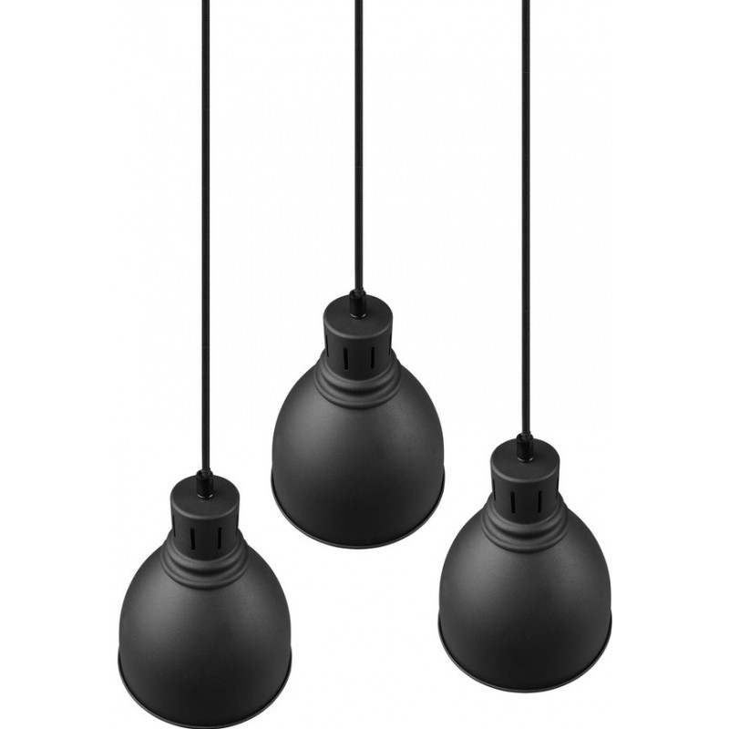 143,95 € Free Shipping | Hanging lamp Trio Henley Ø 40 cm. Living room and bedroom. Vintage Style. Metal casting. Black Color