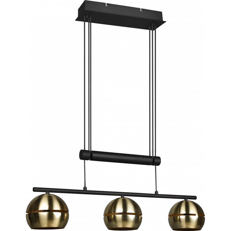 195,95 € Free Shipping | Hanging lamp Trio Fletcher 150×75 cm. Adjustable height Living room and bedroom. Modern Style. Metal casting. Copper Color