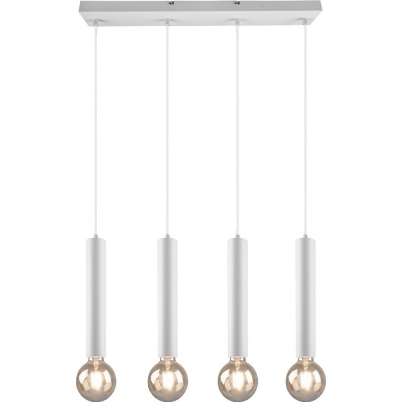 104,95 € Free Shipping | Hanging lamp Trio Clermont 150×70 cm. Living room and bedroom. Modern Style. Metal casting. White Color
