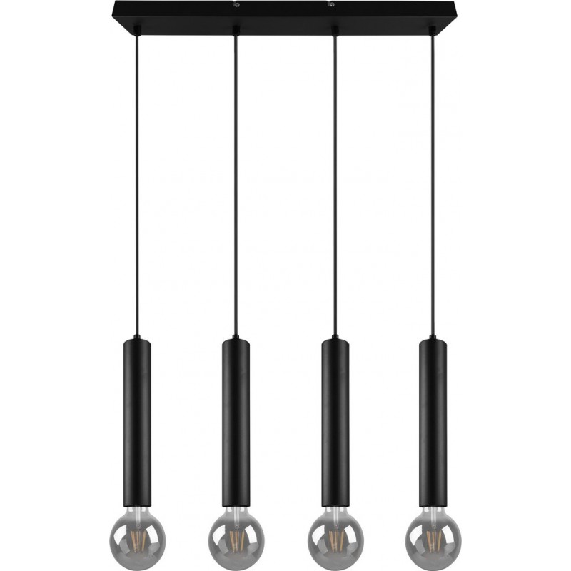 104,95 € Free Shipping | Hanging lamp Trio Clermont 150×70 cm. Living room and bedroom. Modern Style. Metal casting. Black Color