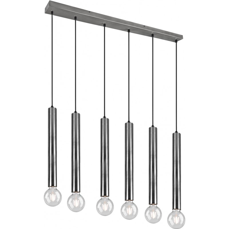 186,95 € Free Shipping | Hanging lamp Trio Clermont 150×110 cm. Living room and bedroom. Modern Style. Metal casting. Matt nickel Color