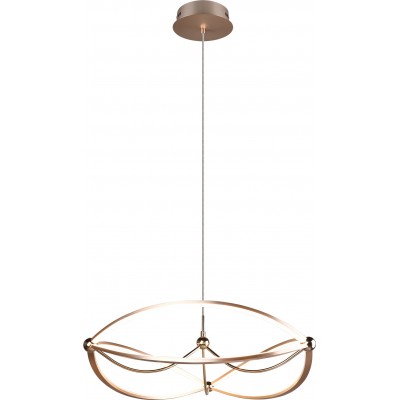 339,95 € Free Shipping | Hanging lamp Trio Charivari 42W 3000K Warm light. Ø 62 cm. Integrated LED Living room and bedroom. Modern Style. Metal casting. Copper Color
