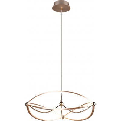 323,95 € Бесплатная доставка | Подвесной светильник Trio Charivari 42W 3000K Теплый свет. Ø 62 cm. встроенный светодиод Металл. Медь Цвет