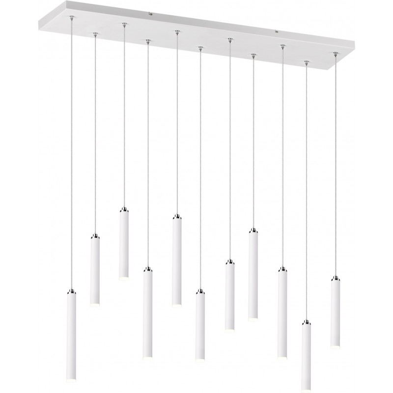 245,95 € Free Shipping | Hanging lamp Trio Tubular 2.5W 3000K Warm light. 150×115 cm. Integrated LED Living room and bedroom. Modern Style. Metal casting. White Color