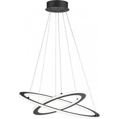 238,95 € Free Shipping | Hanging lamp Trio Durban 40W 3000K Warm light. Ø 60 cm. Integrated LED Living room and bedroom. Modern Style. Metal casting. Anthracite Color