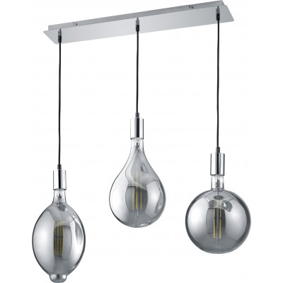 136,95 € Free Shipping | Hanging lamp Trio Ginster 8W 2700K Very warm light. 140×63 cm. Replaceable LED Living room and bedroom. Modern Style. Metal casting. Plated chrome Color