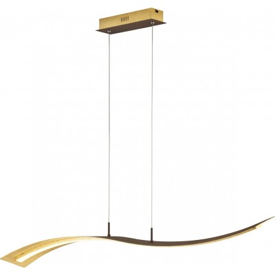 191,95 € Free Shipping | Hanging lamp Trio Salerno 35W 3000K Warm light. 150×115 cm. Integrated LED Living room and bedroom. Modern Style. Metal casting. Golden Color