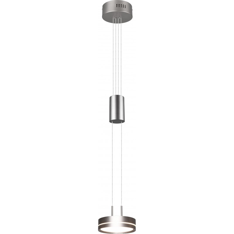 137,95 € Envio grátis | Lâmpada pendurada Trio Franklin 9W 3000K Luz quente. Ø 14 cm. Altura ajustável. LED integrado Alumínio. Cor níquel mate