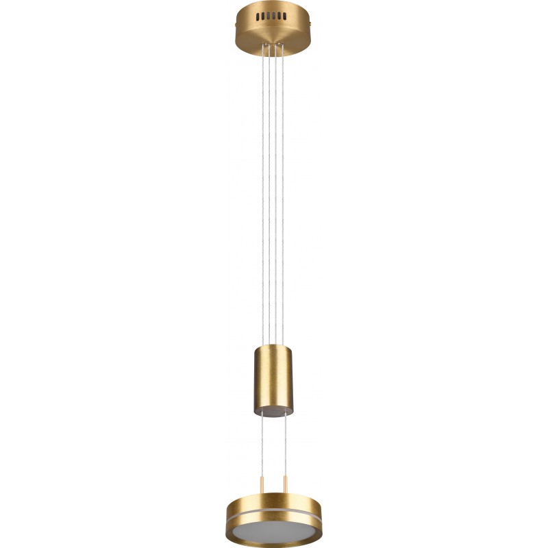 134,95 € Free Shipping | Hanging lamp Trio Franklin 9W 3000K Warm light. Ø 14 cm. Adjustable height. integrated LED Living room and bedroom. Modern Style. Aluminum. Copper Color
