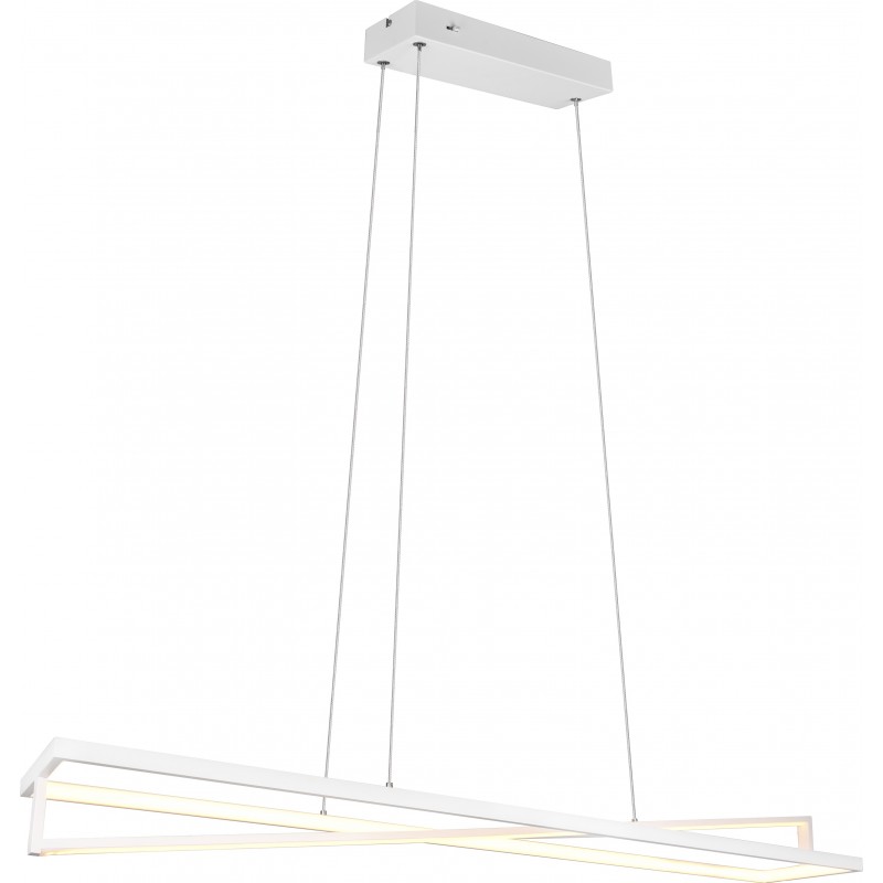233,95 € 送料無料 | ハンギングランプ Trio Edge 35W 150×119 cm. 色温度を調整できる白色LED リビングルーム そして ベッドルーム. モダン スタイル. 金属. 白い カラー