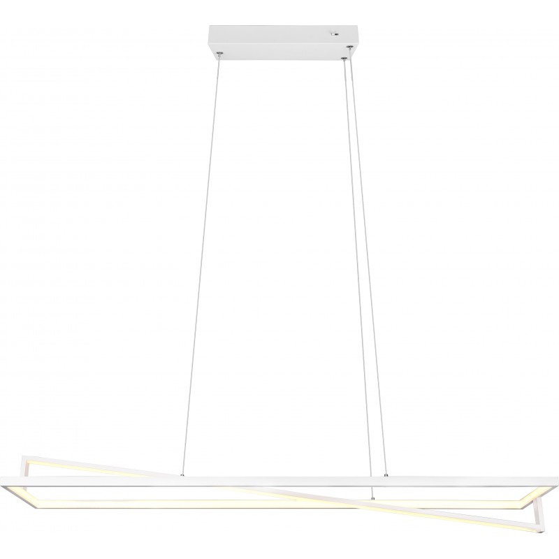 218,95 € Free Shipping | Hanging lamp Trio Edge 35W 150×119 cm. White LED with adjustable color temperature Living room and bedroom. Modern Style. Metal casting. White Color