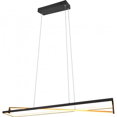 Lámpara colgante Trio Edge 35W 150×119 cm. LED Blanco con temperatura de color regulable Salón y dormitorio. Estilo moderno. Metal. Color negro