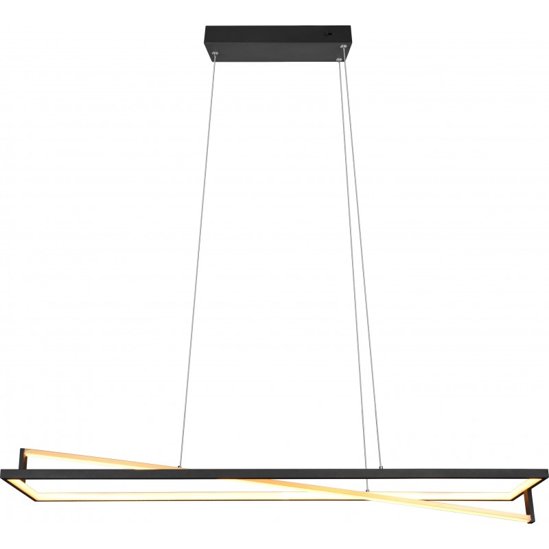 218,95 € Free Shipping | Hanging lamp Trio Edge 35W 150×119 cm. White LED with adjustable color temperature Living room and bedroom. Modern Style. Metal casting. Black Color