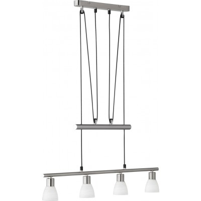 75,95 € Kostenloser Versand | Hängelampe Trio Carico 3W 3000K Warmes Licht. 160×75 cm. Verstellbare Höhe. Austauschbare LED Wohnzimmer und schlafzimmer. Modern Stil. Metall. Matt nickel Farbe