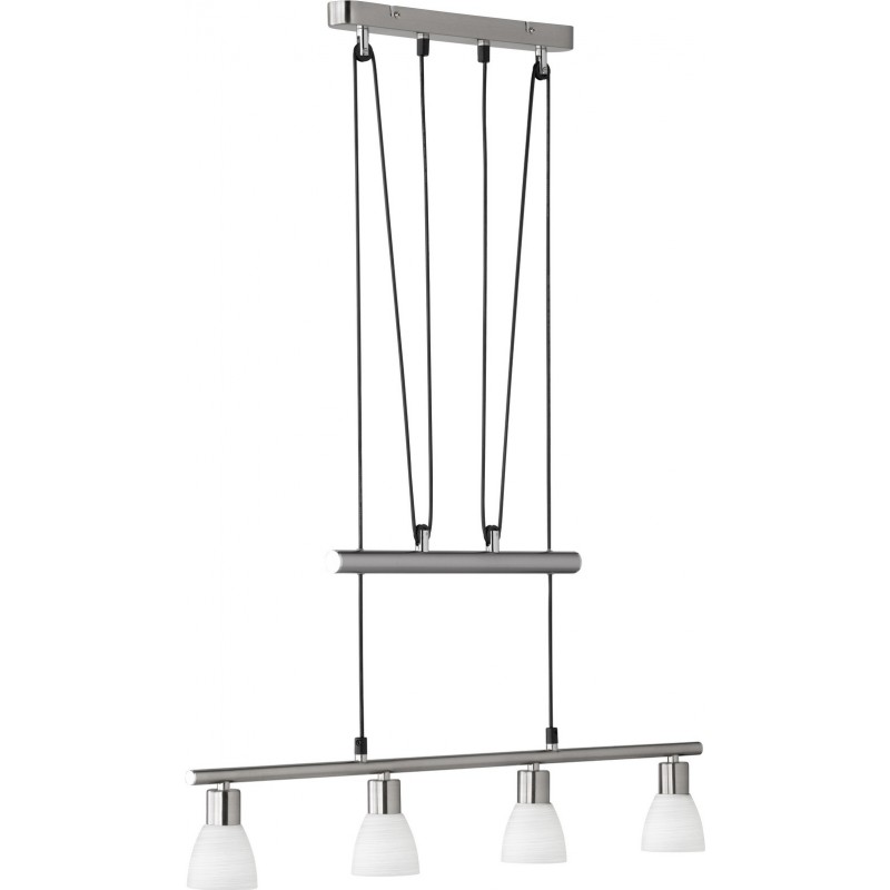 75,95 € Kostenloser Versand | Hängelampe Trio Carico 3W 3000K Warmes Licht. 160×75 cm. Verstellbare Höhe. Austauschbare LED Wohnzimmer und schlafzimmer. Modern Stil. Metall. Matt nickel Farbe