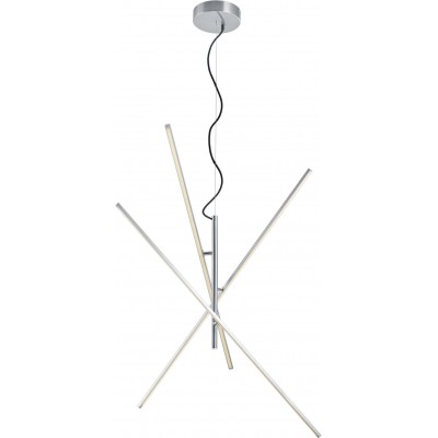 Lámpara de araña Trio Tiriac 8.5W 3000K Luz cálida. 150×100 cm. LED integrado Salón y dormitorio. Estilo moderno. Metal. Color níquel mate