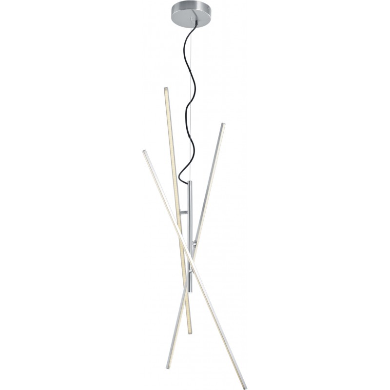 89,95 € Free Shipping | Hanging lamp Trio Tiriac 8.5W 3000K Warm light. 150×100 cm. Integrated LED Living room and bedroom. Modern Style. Metal casting. Matt nickel Color