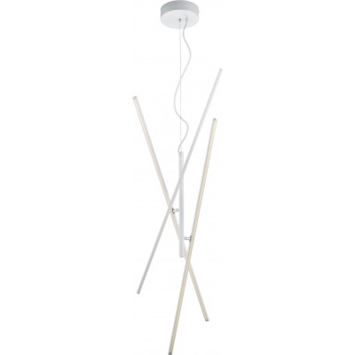 Lampadario Trio Tiriac 8.5W 3000K Luce calda. 150×100 cm. LED integrato Soggiorno e camera da letto. Stile moderno. Metallo. Colore bianca