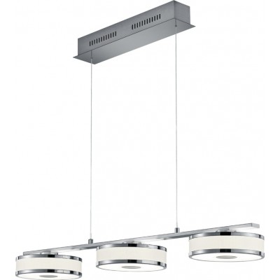 121,95 € Kostenloser Versand | Hängelampe Trio Agento 7.5W 3000K Warmes Licht. 160×90 cm. Integrierte LED Metall. Matt nickel Farbe