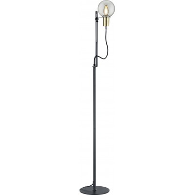 Lámpara de pie Trio Nacho 140×22 cm. Altura regulable Salón y dormitorio. Estilo moderno. Metal. Color negro