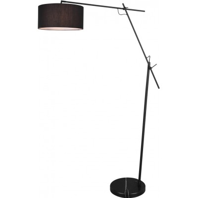 Lampadaire Trio Ponte 168×40 cm. Lumière directionnelle Salle et chambre. Style moderne. Coulée de métal. Couleur noir