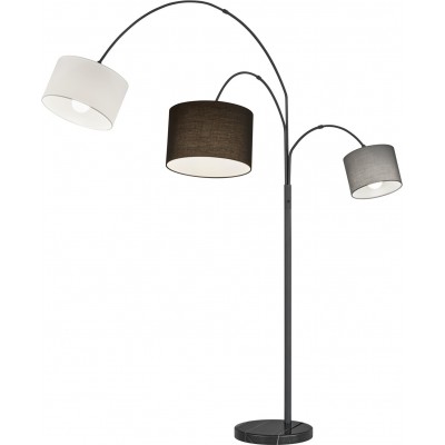 Lámpara de pie Trio Clark 198×35 cm. Salón y dormitorio. Estilo moderno. Metal. Color negro