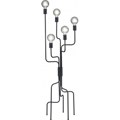 Floor lamp Trio Connor Ø 43 cm. Living room and bedroom. Modern Style. Metal casting. Black Color