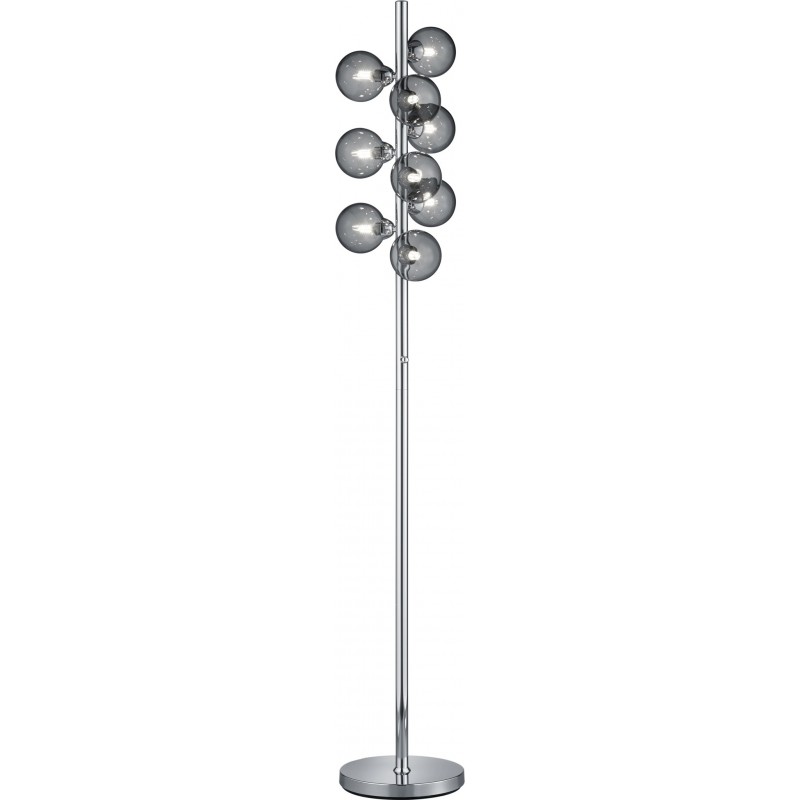 196,95 € Free Shipping | Floor lamp Trio Alicia Ø 25 cm. Living room and bedroom. Modern Style. Metal casting. Plated chrome Color