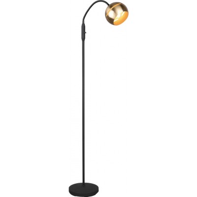 Lámpara de pie Trio Fletcher 143×23 cm. Flexible Salón y dormitorio. Estilo moderno. Metal. Color cobre