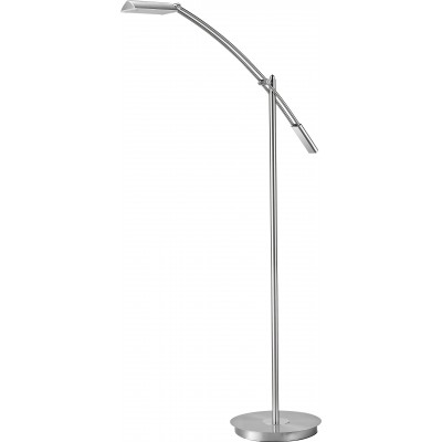 196,95 € Free Shipping | Floor lamp Trio Verona 12W 3000K Warm light. 126×27 cm. Dimmable LED. Directional light Living room and bedroom. Modern Style. Metal casting. Matt nickel Color