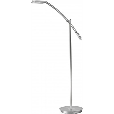 186,95 € Spedizione Gratuita | Lampada da pavimento Trio Verona 12W 3000K Luce calda. 126×27 cm. LED dimmerabili. Luce direzionale Metallo. Colore nichel opaco