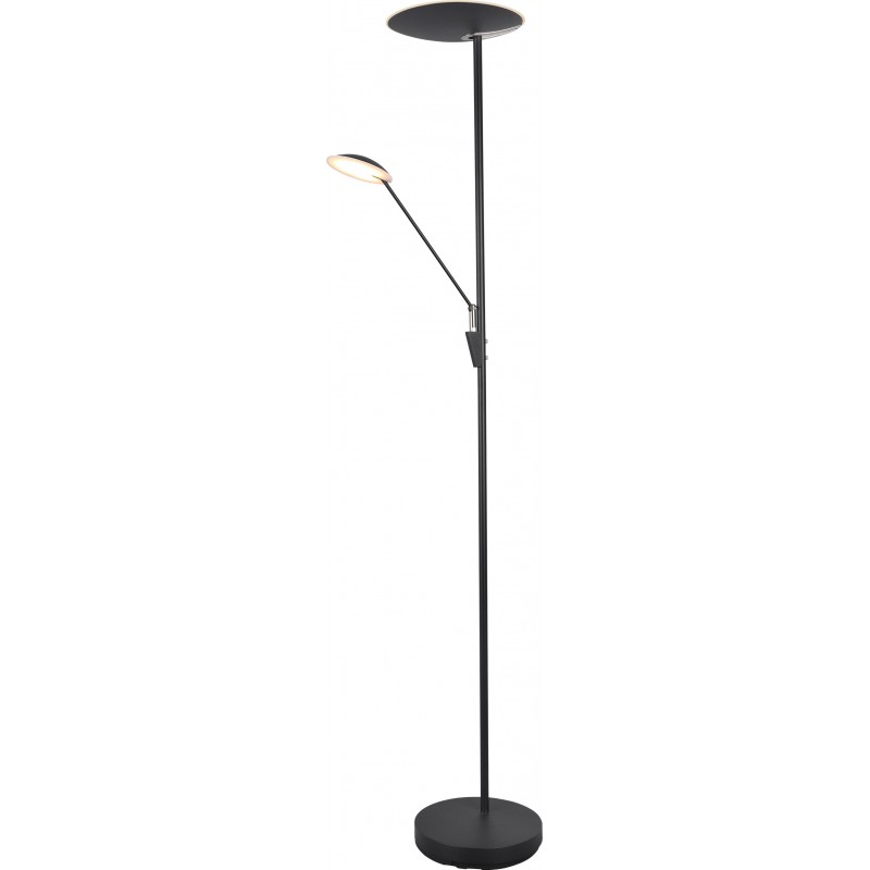 91,95 € Free Shipping | Floor lamp Trio Edmonton 33W Ø 30 cm. White LED with adjustable color temperature. Directional light Living room and bedroom. Modern Style. Metal casting. Black Color