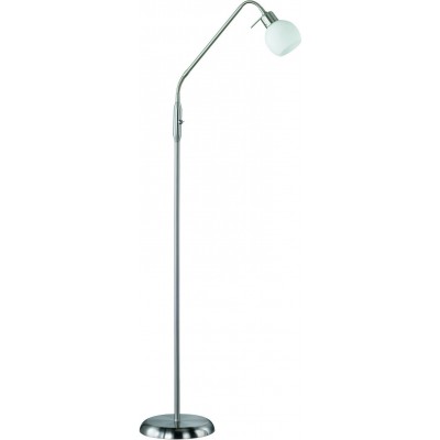 78,95 € Envio grátis | Luminária de piso Trio Freddy 4W 3000K Luz quente. 150×23 cm. LED substituíveis. Flexível Sala de estar e quarto. Estilo moderno. Fundição de metais. Cor níquel mate