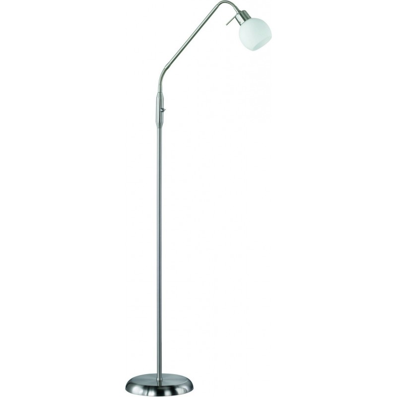78,95 € Free Shipping | Floor lamp Trio Freddy 4W 3000K Warm light. 150×23 cm. Replaceable LED. Flexible Living room and bedroom. Modern Style. Metal casting. Matt nickel Color