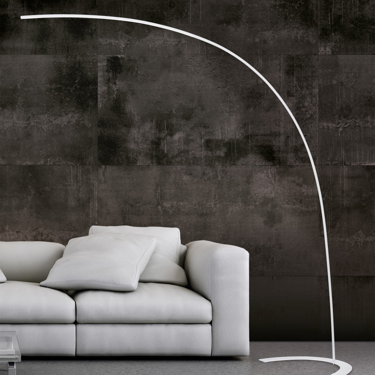 193,95 € Envío gratis | Lámpara de pie Trio Shanghai 18W 3000K Luz cálida. 210×65 cm. LED regulable Metal. Color blanco