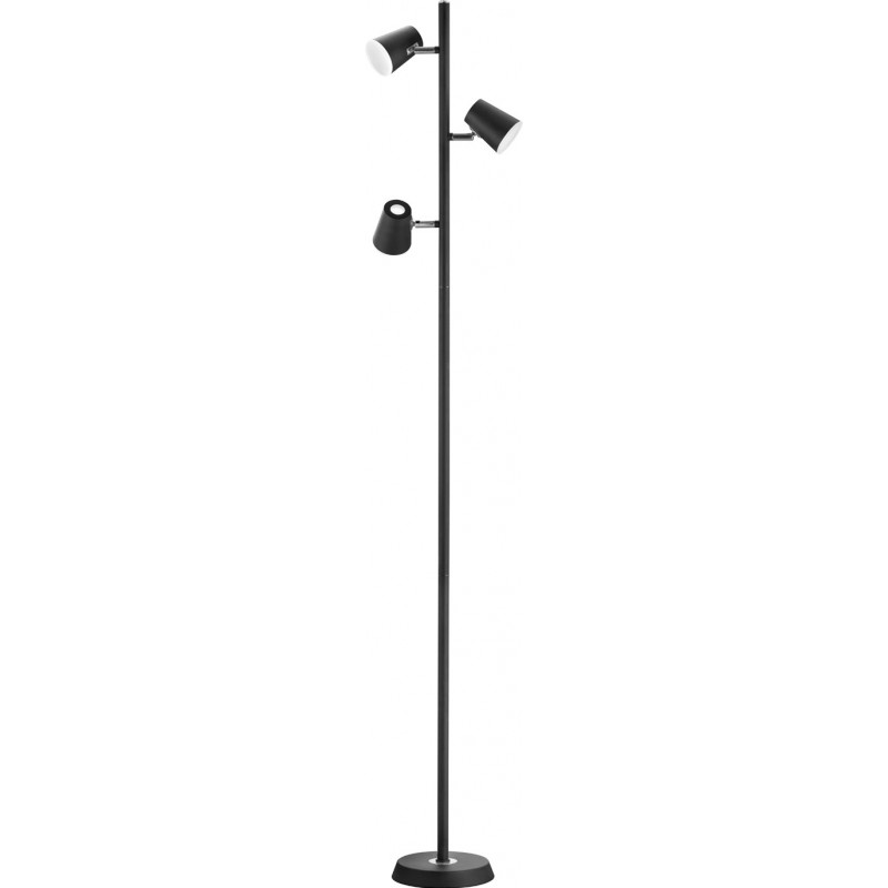 132,95 € Free Shipping | Floor lamp Trio Narcos 4.8W 3000K Warm light. 154×28 cm. Integrated LED. Touch function Living room and bedroom. Modern Style. Metal casting. Black Color
