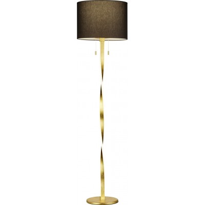 Lámpara de pie Trio Nandor 7W 3000K Luz cálida. Ø 40 cm. LED integrado Salón y dormitorio. Estilo moderno. Metal. Color dorado