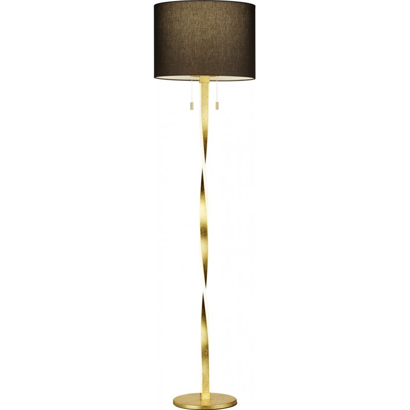 308,95 € Free Shipping | Floor lamp Trio Nandor 7W 3000K Warm light. Ø 40 cm. Integrated LED Living room and bedroom. Modern Style. Metal casting. Golden Color